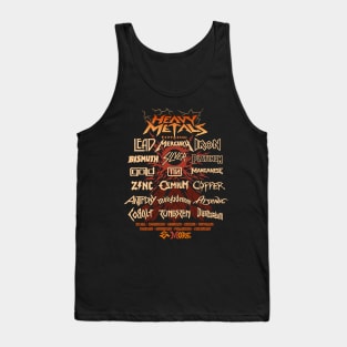 BACK PRINT - Heavy Metals - Funny Science Lover Tank Top